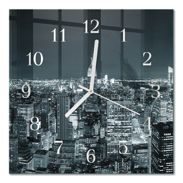 Quadratische wanduhr modern Nachthorizont