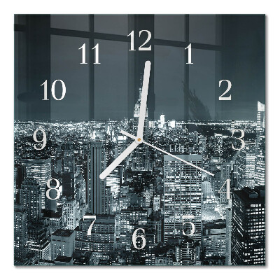 Quadratische wanduhr modern Nachthorizont