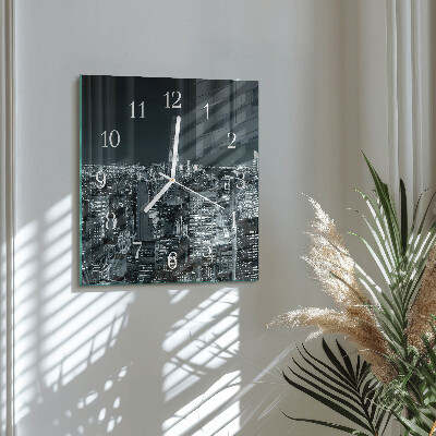 Quadratische wanduhr modern Nachthorizont