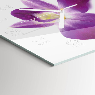 Wanduhr mit motiv quadratisch Orchideenblüte