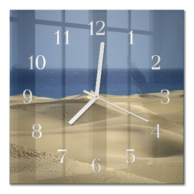 Quadratische wanduhr modern Küstendünen