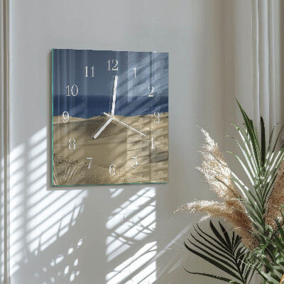 Quadratische wanduhr modern Küstendünen