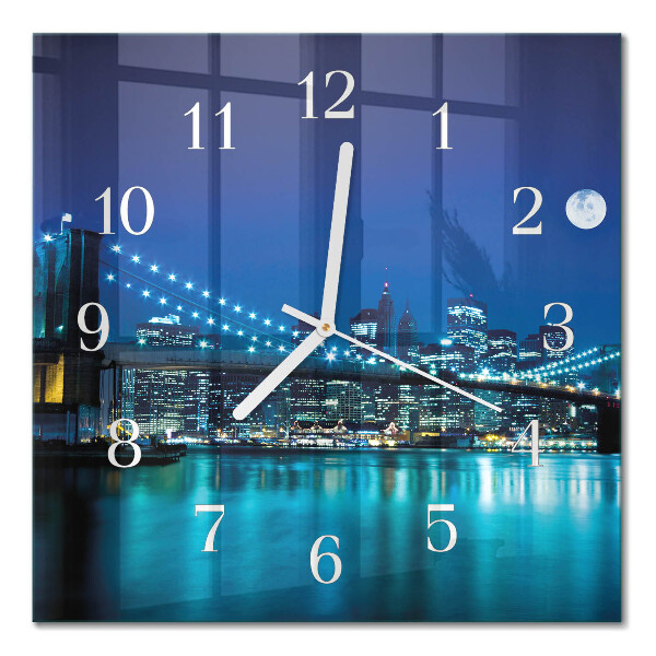 Quadratische wanduhr Nachthorizont