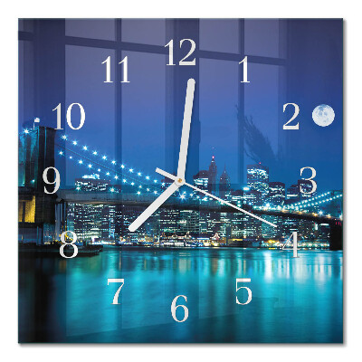 Quadratische wanduhr Nachthorizont