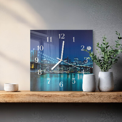 Quadratische wanduhr Nachthorizont