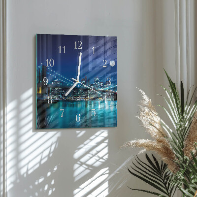 Quadratische wanduhr Nachthorizont