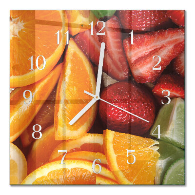 Wanduhr mit motiv quadratisch Obst