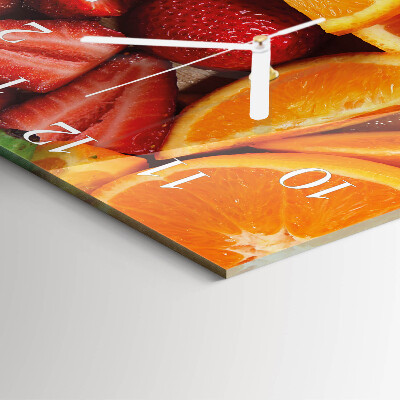 Wanduhr mit motiv quadratisch Obst