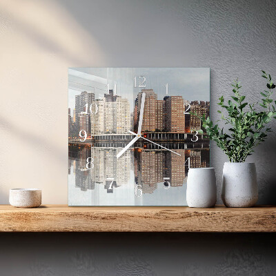 Quadratische wanduhr modern Horizont