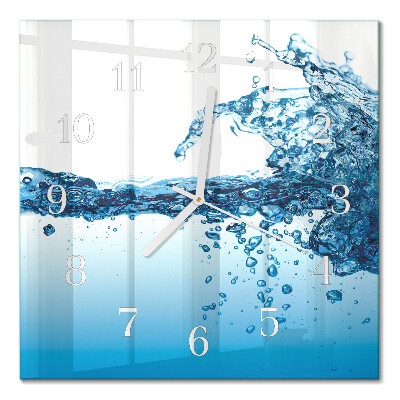 Wanduhr mit motiv quadratisch Wasser