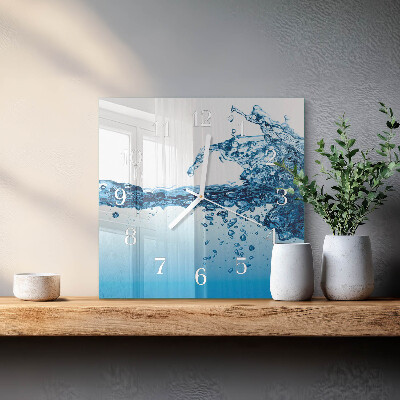 Wanduhr mit motiv quadratisch Wasser