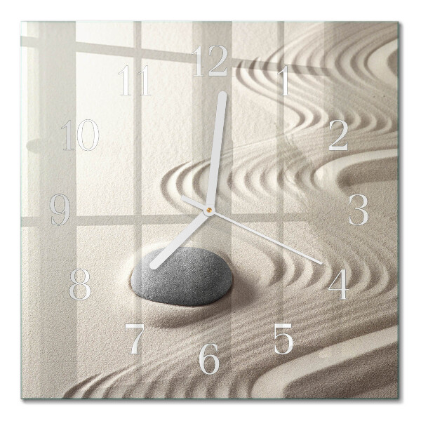Quadratische wanduhr Steinsand