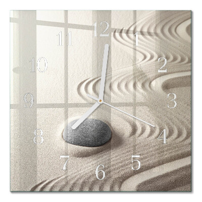 Quadratische wanduhr Steinsand