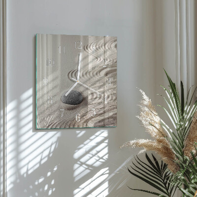Quadratische wanduhr Steinsand