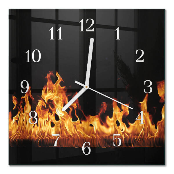 Moderne wanduhr quadratisch Feuer