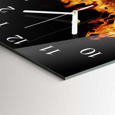 Moderne wanduhr quadratisch Feuer