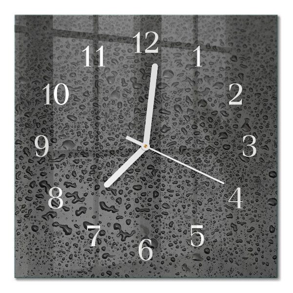 Wanduhr mit motiv quadratisch Wassertropfen
