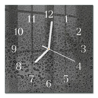 Wanduhr mit motiv quadratisch Wassertropfen