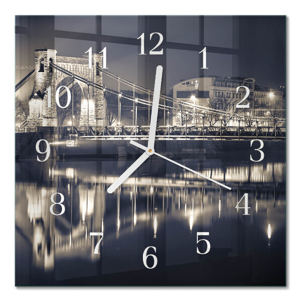 Moderne wanduhr quadratisch Brücke