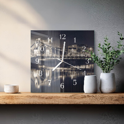 Moderne wanduhr quadratisch Brücke