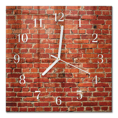 Moderne wanduhr quadratisch Ziegelmauer
