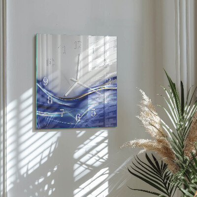 Quadratische wanduhr modern Abstrakte Linien