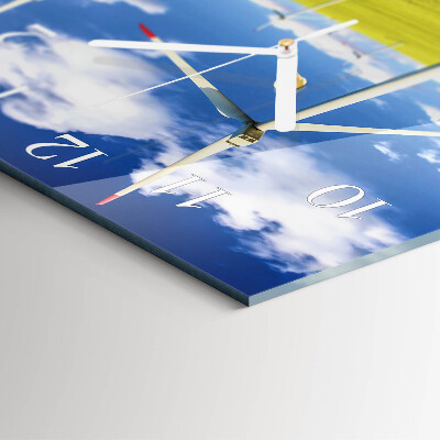 Wanduhr mit motiv quadratisch Windpark