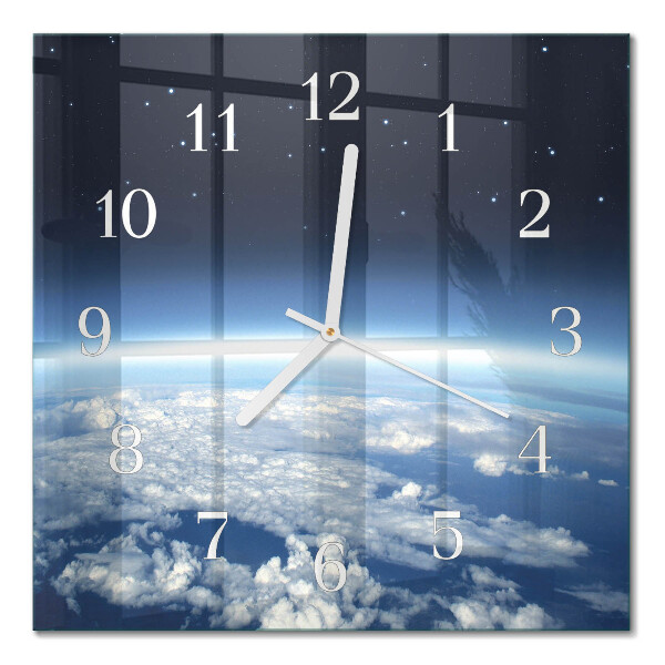 Moderne wanduhr quadratisch Das Universum der Erde