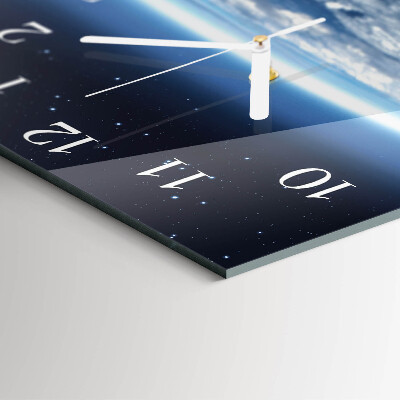 Moderne wanduhr quadratisch Das Universum der Erde