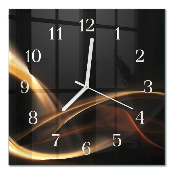 Quadratische wanduhr modern Abstrakte Linien