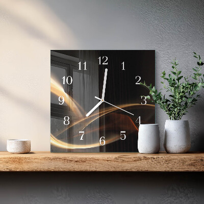 Quadratische wanduhr modern Abstrakte Linien