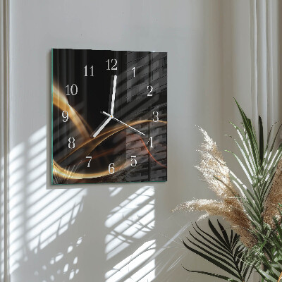 Quadratische wanduhr modern Abstrakte Linien