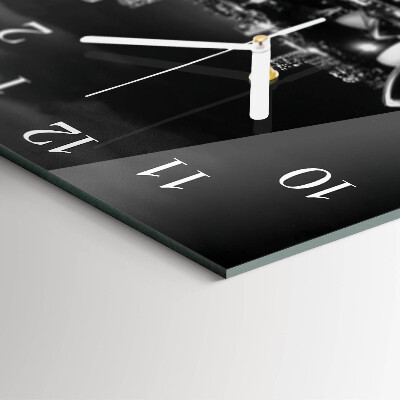 Quadratische wanduhr modern Sydney Horizon