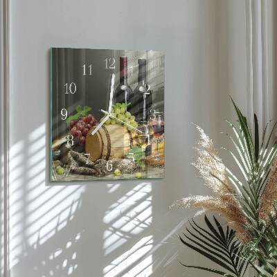 Moderne wanduhr quadratisch Trauben für Wein