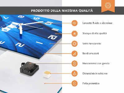 Moderne wanduhr quadratisch Trauben für Wein