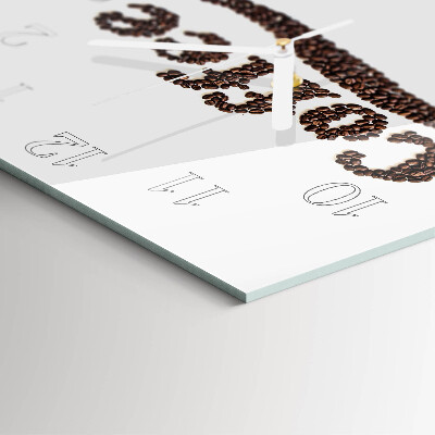 Quadratische wanduhr modern Kaffee 