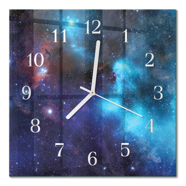 Wanduhr mit motiv quadratisch Sternenhimmel