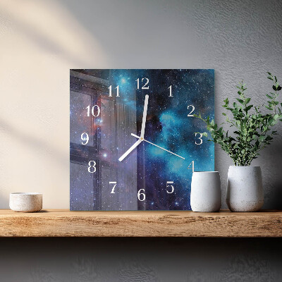 Wanduhr mit motiv quadratisch Sternenhimmel