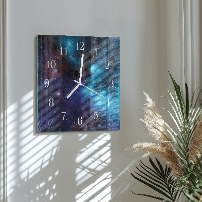 Wanduhr mit motiv quadratisch Sternenhimmel