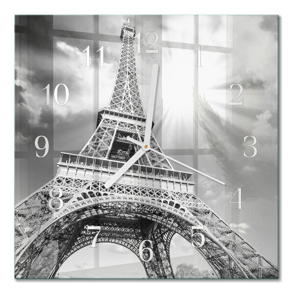 Quadratische wanduhr Eiffelturm Paris