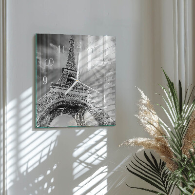 Quadratische wanduhr Eiffelturm Paris