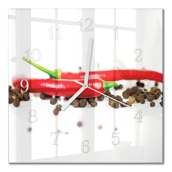 Quadratische wanduhr modern Pfefferkörner