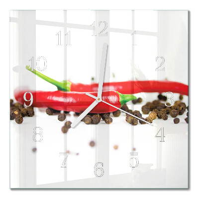 Quadratische wanduhr modern Pfefferkörner