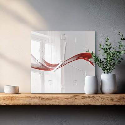 Glasuhr quadratisch Abstrakte Linien