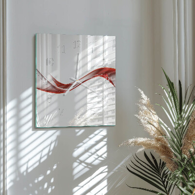 Glasuhr quadratisch Abstrakte Linien