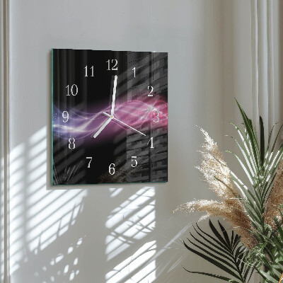 Quadratische wanduhr modern Abstrakte Linien