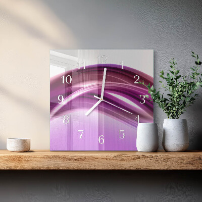 Quadratische wanduhr modern Abstrakte Linien