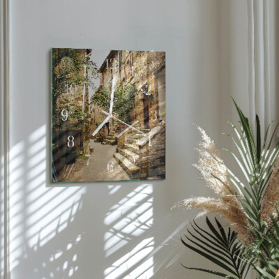 Quadratische wanduhr modern Palm Avenue
