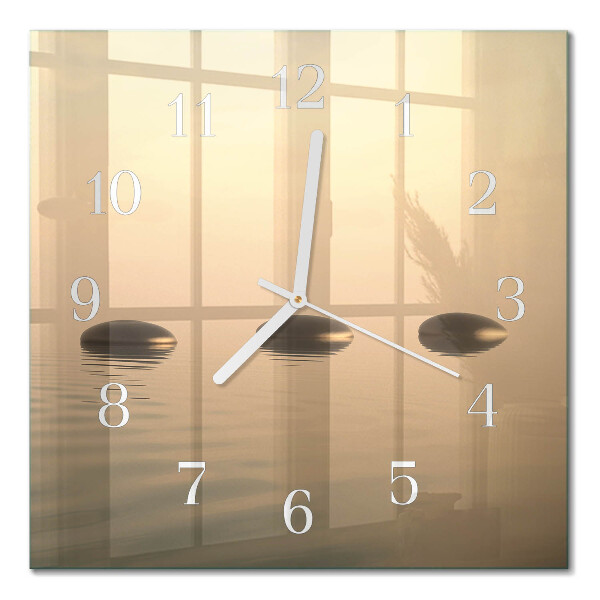 Wanduhr mit motiv quadratisch Steine ​​Wasser