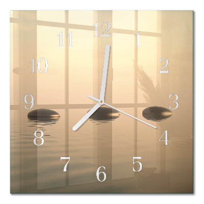 Wanduhr mit motiv quadratisch Steine ​​Wasser